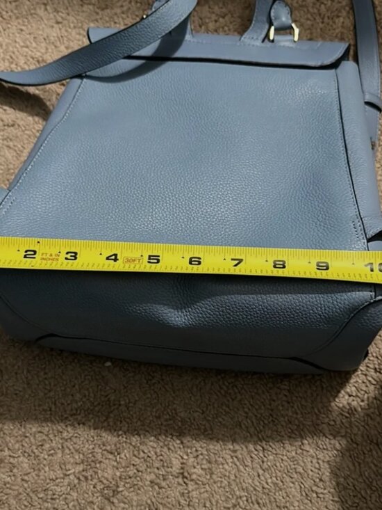 EUC Kate Spade Leila blue pebbled leather backpack main image 4